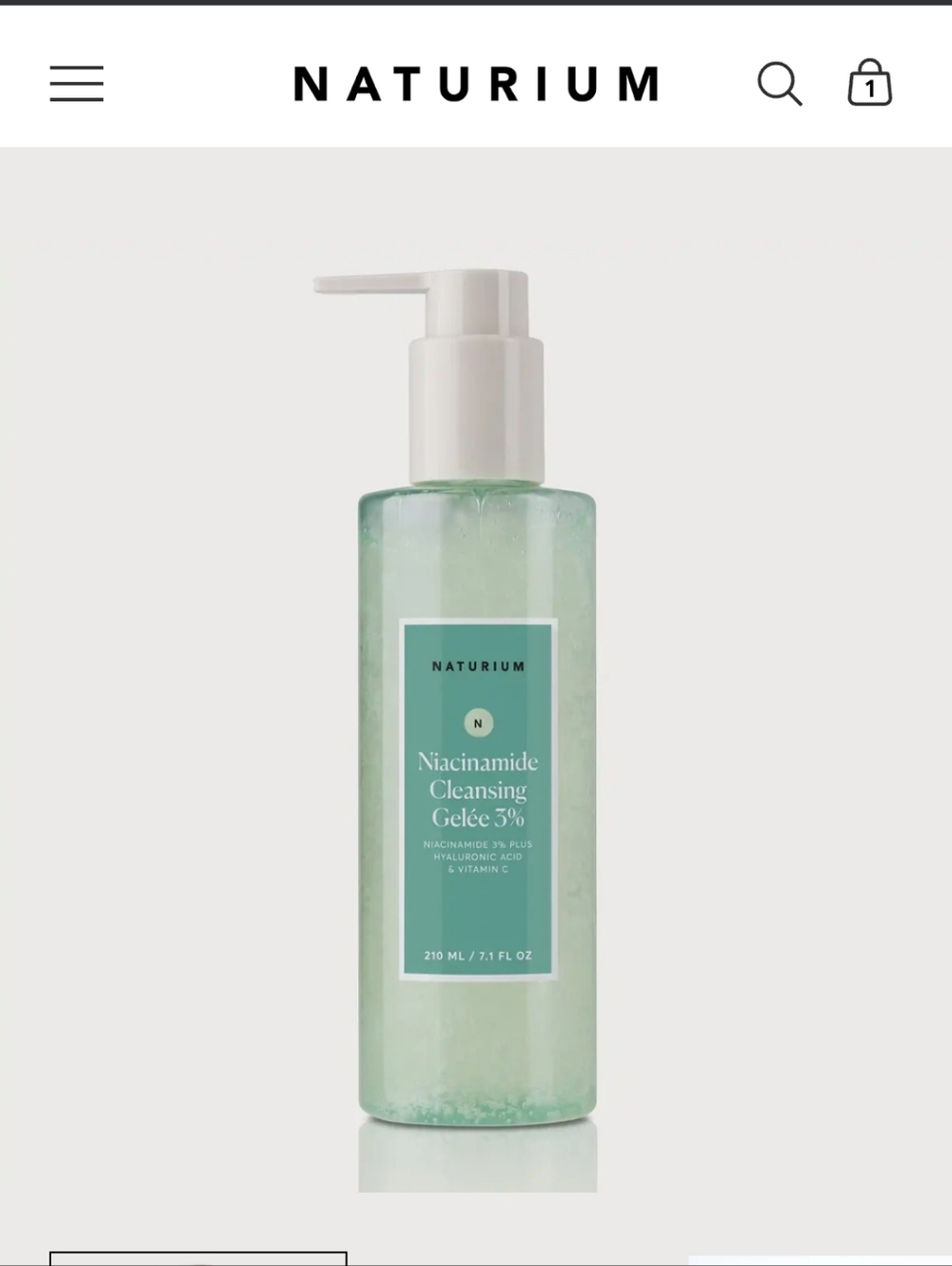 Naturium Niacinamide Cleansing Gelée 5%